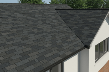 white painted house with shingle roof