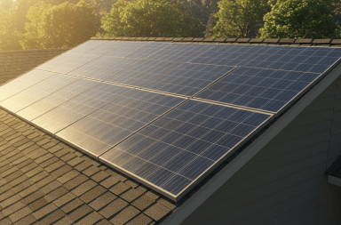 Roof Pitch with Solar panels